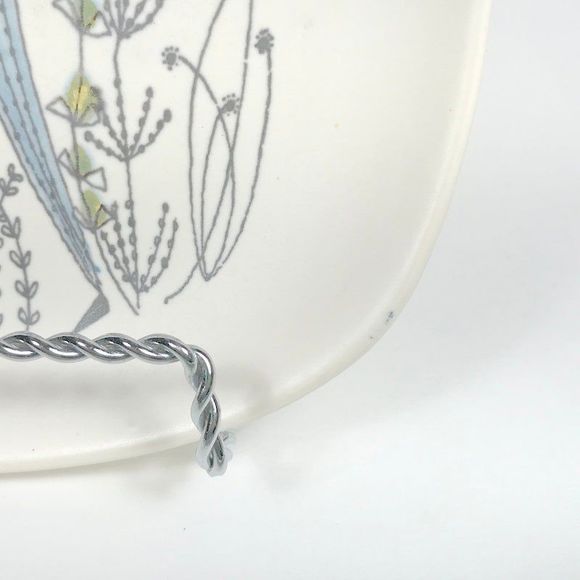 Stavangerflint Danish modern Man with the Mandolin Hand painted Plate, retro MCM - Picture 5 of 9